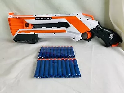 Buy Nerf N-Strike Elite Rough Cut 2X4 Blaster Orange/White 20 New Ammo • 15£