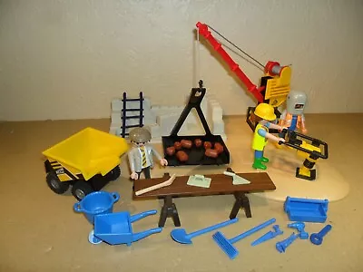 Buy PLAYMOBIL CONSTRUCTION SET (Brick Layer Figures,Crane,Tools,Road Works) • 10.49£