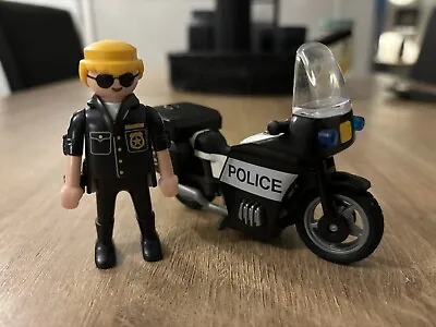 Buy Playmobil Police Officer With Police Motorcycle Motor Bike FAST FREE POST • 7.99£