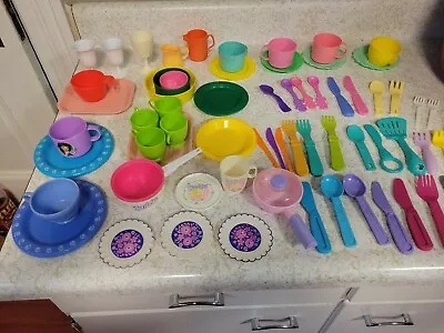 Buy Vintage Childrens Plastic Kitchen Play Toys Dishes ~ Mixed Lot ~ Barbie Disney • 9.64£