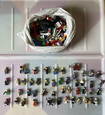 Buy LEGO 500g Of Genuine Mixed Bundle/bricks PLUS 3 Lego Figures (multi-buy) • 20£
