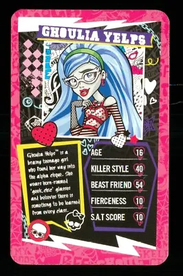 Buy 1 X Info Card Monster High Character Ghoulia Yelps - R110 • 2.29£