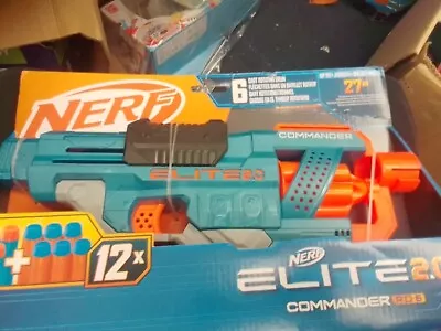 Buy Nerf Elite Gun Kids Shooting Toys 2.0 Commander RD-6 Blaster Gift 8+  • 12£