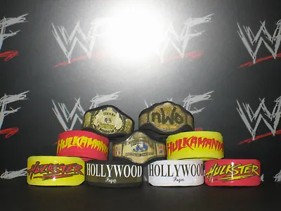Buy 9 X Custom WWF WWE Hulk Hogan Belts For Hasbro Mattel Retro Wrestling Figure • 8.99£