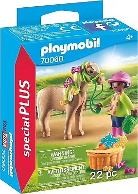 Buy Playmobil 70060 Special Plus Girl With Pony Fun Imaginative Role-Play Playset • 4.50£