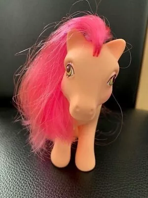 Buy My Little Pony Vintage Hasbro 1980's Peach With Vibrant Pink Hair VGC • 22£