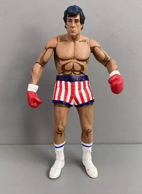 Buy Neca Rocky Balboa Boxing Action Figure Pre Fight Video Game Red And White Trunks • 49.99£
