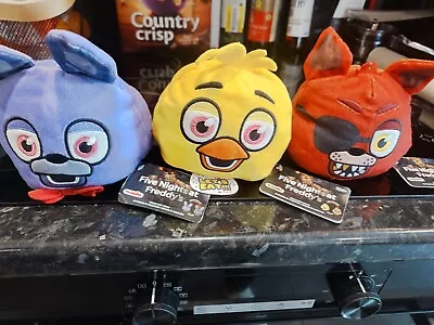 Buy FUNKO Plushies FNAF Reversible Head Bonnie, Chica, Foxy, Used With Tags  • 0.99£