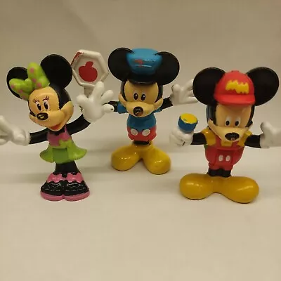 Buy 3 Mattel Disney 2009/12 Minnie & Mickey Mouse Figures Cake Topper 3  Posable • 11.04£
