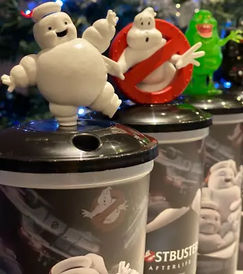 Buy 3x Ghostbusters Cinema Cups & Toppers Slimer Stay Puft Ghost Figures • 29.99£