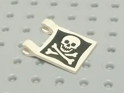 Buy Lego Flag 2x2 +Print Skull And Crossbones (Jolly Roger) [2335p30] White X1 • 3£