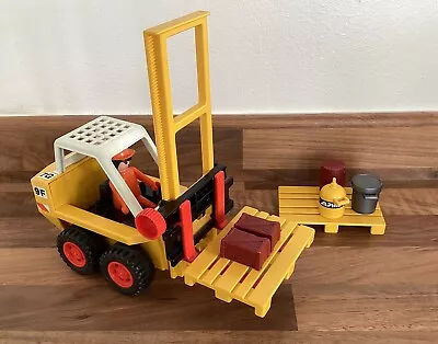 Buy Playmobil  Vintage Yellow Forklift Truck. Figure, 2 Palettes &  5 Accessories. • 8.50£