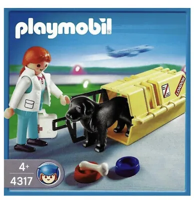 Buy NEW Playmobil 4317 Air Cargo Carrier Dog Veterinary Woman Transport Airport Vet • 28.49£