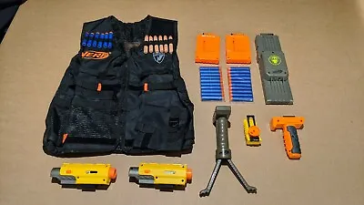 Buy Nerf Attachments Bundle Clips, Vest, Scope, Ammo Etc • 39£