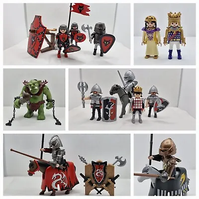 Buy Various Playmobil Knights, Dragons, Ogre, King & Queen With Accessories • 4£