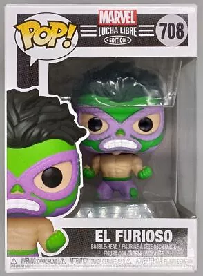 Buy Funko POP #708 El Furioso (Hulk) - Marvel Luchadores - Damaged Box + Protector • 8.99£