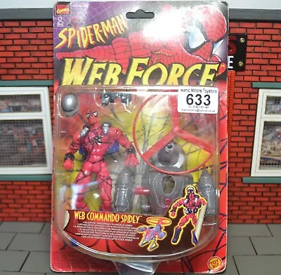 Buy Marvel - Web Force Action Figure - Toy Biz - Web Commando Spidey - #633 • 19.99£