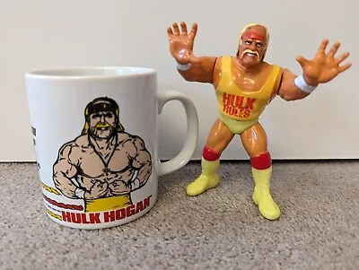 Buy WWF Hasbro Hulk Hogan Wrestling Figure Series 1 & Mug WWE Vintage Retro Rare • 15£