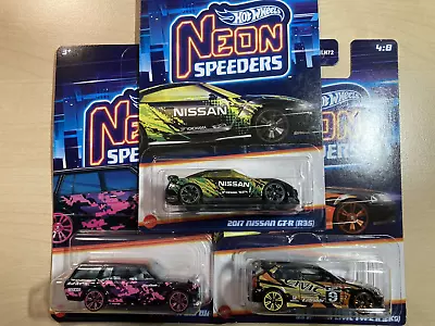 Buy Hot Wheels Job Lot Bundle New X 3 Neon Speeders Japanese Cars Skyline Civic 510 • 20£