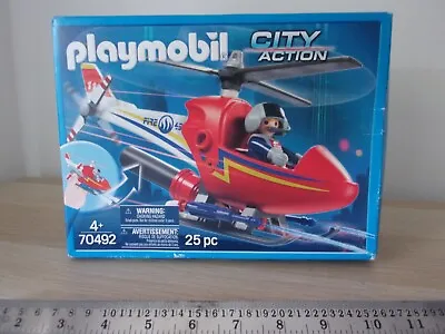 Buy Playmobil City Action  70492 HELICOPTER Play Set Brand New & Sealed [BT1] • 14.99£