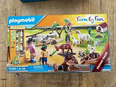 Buy Playmobil Toys 71191 Family Fun  Petting Zoo Set Animal Figures Promo Pack • 14£