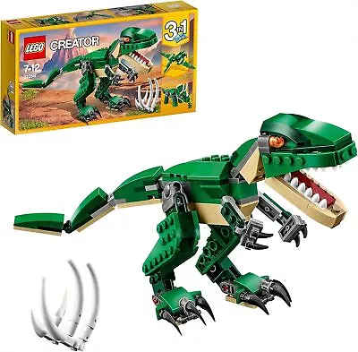 Buy LEGO 31058 Creator Mighty Dinosaurs Toy, 3 In 1 Model, T. Rex, Triceratops • 9.95£