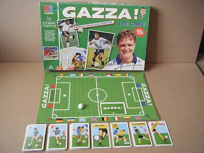 Buy Vintage  GAZZA THE GAME  Board/card Football Game. MB Games 1990. No Poster. • 12.99£