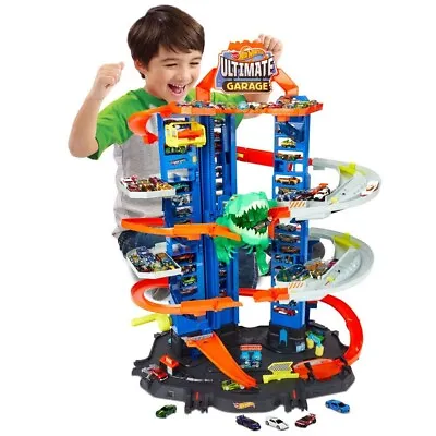 Buy Hot Wheels City Ultimate Robo T-Rex Garage Playset Kids Toys Christmas Present • 84.99£