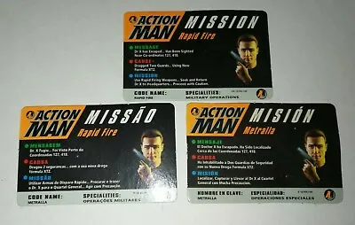 Buy Vintage Action Man Accessories  Rapid Fire Mission Cards Set Of Three Rare • 5.99£