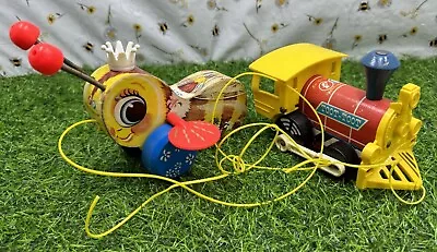 Buy Vintage 1950s 60s Fisher Price Buzzy Bee & Toot Toot Train Wood Pull Along Toys • 24.99£