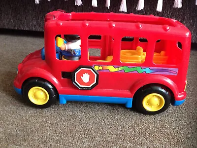 Buy Fisher Price Little People Musical Red School Bus With Driver Figure • 8.50£