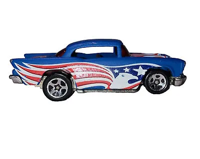 Buy Hot Wheels '57 Chevy Blue Eagle Flag 1/64 Diecast 1976 For Condition See Photos • 4.95£