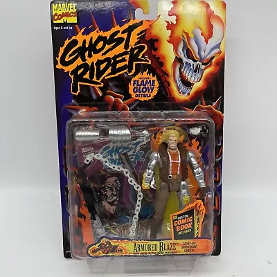 Buy Ghost Rider : Armored Blaze Figure , Glows In The Dark , Toybiz , 1995, Moc • 27.99£