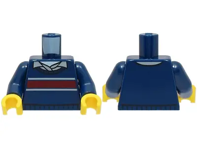Buy LEGO Torso Body For   Minifigure Dark Blue Sweater Jumper Shirt • 1.70£