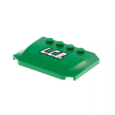 Buy 1 X LEGO Bonnet 4x6 Green Car Roof L.C.B. 7998 4503291 52031pb078 • 1.64£