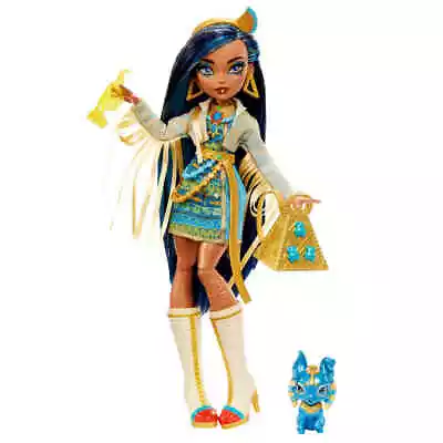 Buy Monster High Cleo De Nile Doll With Pet And Accessories - Mattel • 42.95£