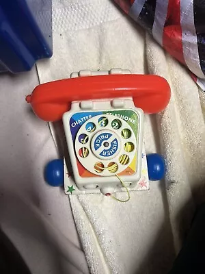 Buy Vintage Fisher Price Toy Chatter Telephone 1970s  • 5£