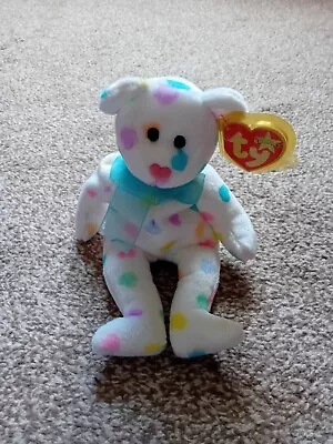 Buy Ty Beanie Baby Kissme - Coloured Heart Bear - Mint Condition - Retired With Tags • 1.50£