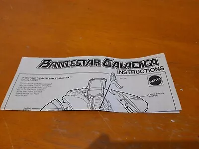 Buy Hot Battlestar Galactica Mattel Viper Raider Instruction Sheet Lqqk  Rare 2204 • 24.99£