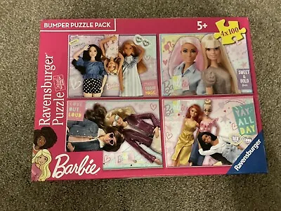 Buy Ravensburger Barbie Bumper Puzzle Pack 4x100 Piece Jigsaw Puzzles • 5.50£