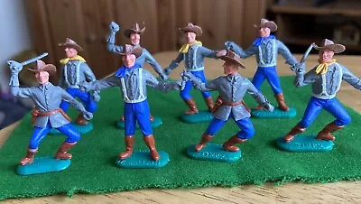 Buy PLASTIC VINTAGE TIMPO TOYS AMERICAN CONFEDERATE SOLDIERS : X 8 ACW • 9.99£