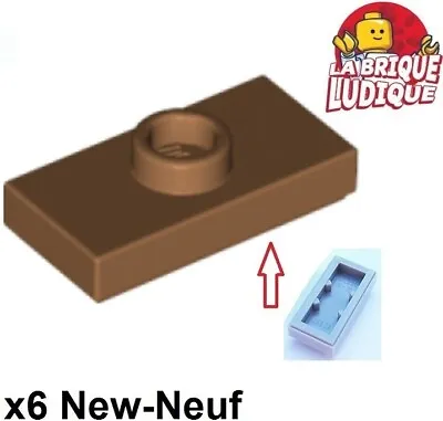 Buy LEGO 6x Flat Modified 1x2 1 Stud With Groove Tenon Medium Nougat 15573 New • 2.63£