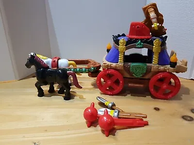 Buy Imaginext Black White Horses Coach  Weapons To Fire Castle Adventure Fisherprice • 10.30£