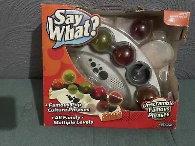 Buy Say What? - Famous Unscramble Phrase Electronic Game By Radica 2007 - Rare Item • 10£