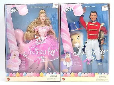 Buy 2x Mattel 2001 Nutcracker Barbie Doll: Sugarplum Princess Clara & Eric / NrfB • 342.49£