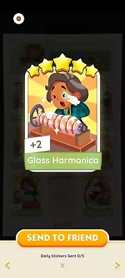 Buy Card Name Glass Harmonica Monopoly Go 5 Star Stickers With Supur Fast Delivery  • 4.90£