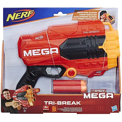Buy Nerf Gun Mega Blaster Toy Tri Break N-Strike Foam Whistler Fun Play Darts Action • 14.99£