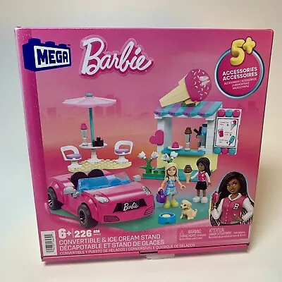 Buy MEGA Barbie Car Playset Convertible & Ice Cream Stand 226 Pieces 2 Micro-Dolls • 20£