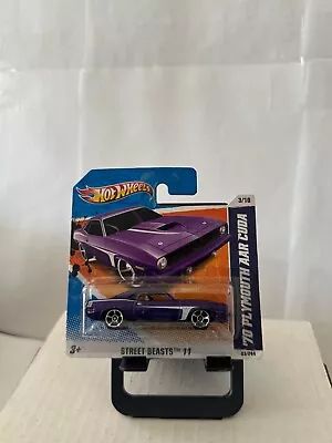 Buy Hot Wheels‘70 Plymouth AAR Cuda Street Beasts 11 Purple Shot Card A28 • 5.76£