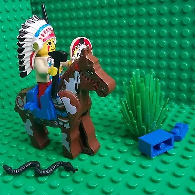 Buy ⭐LEGO Western Tribal Chief Indian On Horseback 6709 Ww017 Vintage Complete Rare • 27.99£